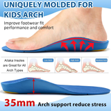 Children's Orthopedic Insoles Flat Feet Correction Arch Support Gel Pads Made Durable PU Material for Kids' Sports School Shoes
