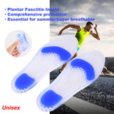 Breathable Lightweight Silicone Gel Insole Arch Support Foot Comfort Pain Relief Shoe Insert