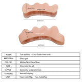 Customizable Five-Hole Silicone Toe Spreader Breathable Bunion Protector with Fast Pain Relief Hammer Adjustable Toe Separator