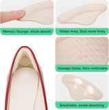 Soft Gel Silicone Heel Protector Self-Sticking Heel Grips Leather Liners Foot Care Accessory for Shoe Heels Made of PU Material
