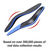PU Material Breathable Basketball Shoe Insoles Carbon Fiber Arch Support Orthotics with Absorption for Boots and Board Sports