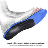 PU Material Breathable Basketball Shoe Insoles Carbon Fiber Arch Support Orthotics with Absorption for Boots and Board Sports